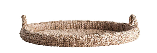 Creative Co-Op Round Braided Tray
