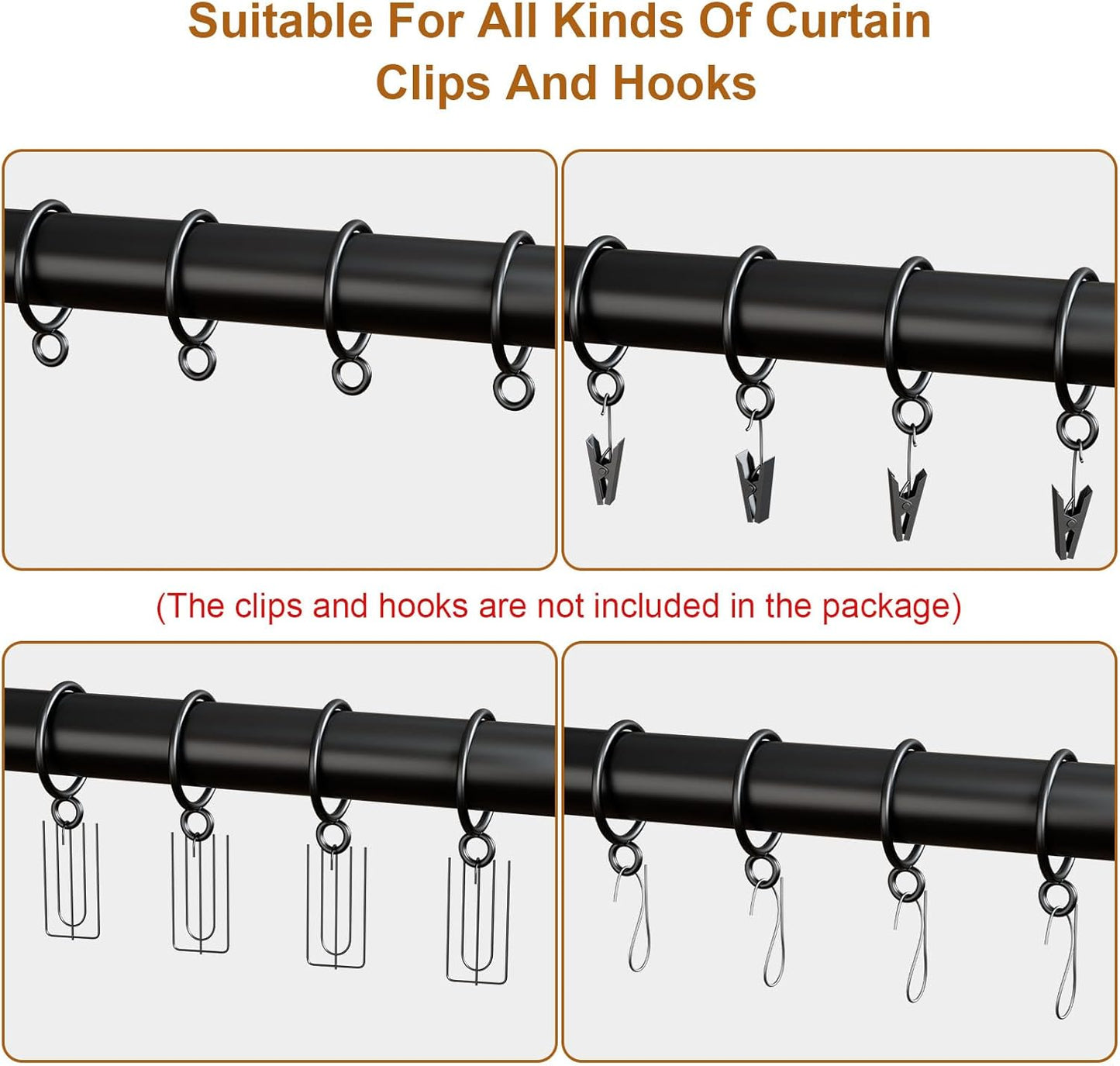 Metal Curtain Rings Pack