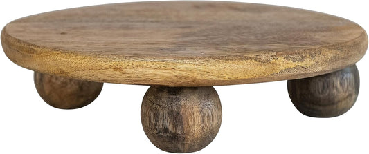 Creative Co-Op Hand-Carved Pedestal