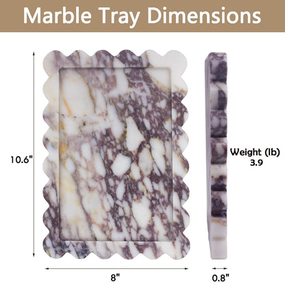 Scalloped Marble Tray