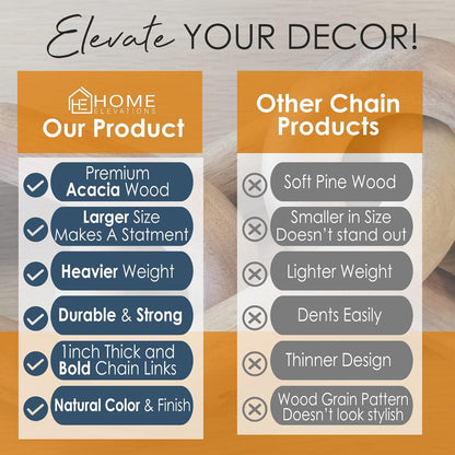 Wooden Chain Link Decor