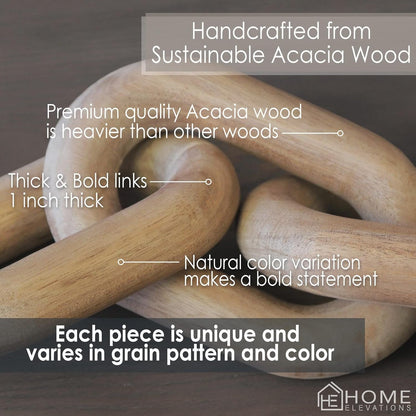 Wooden Chain Link Decor