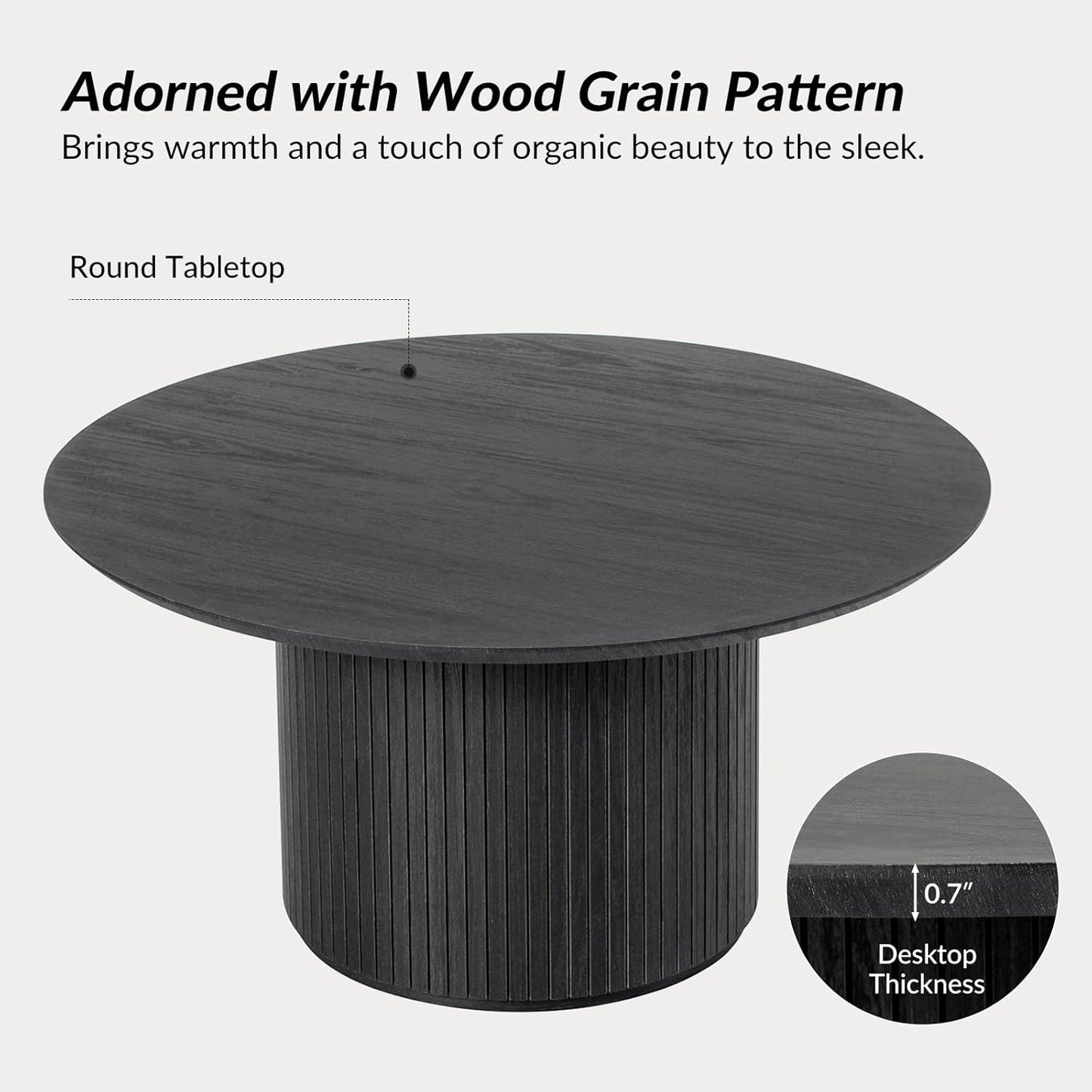 Round Wood Coffee Table
