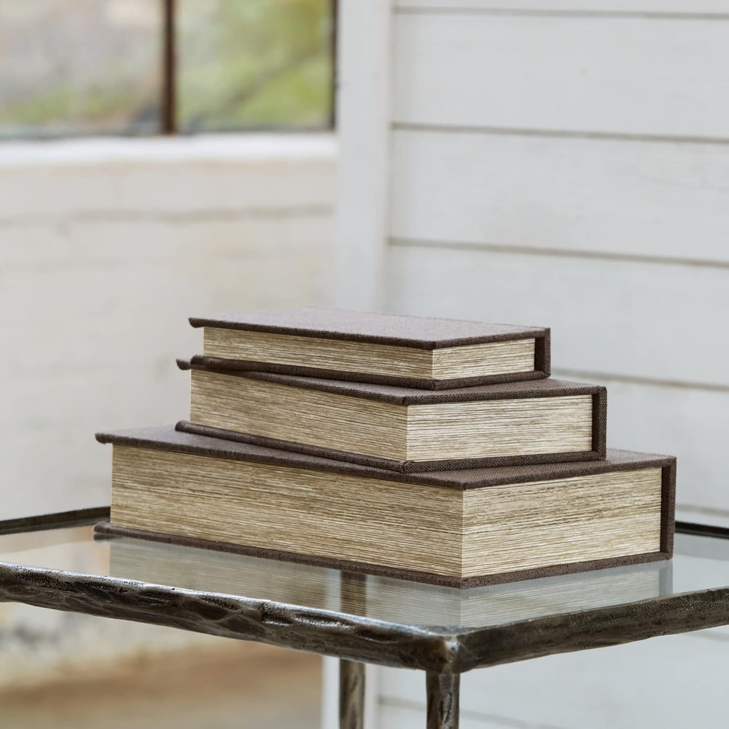Faux Book Storage Box Set