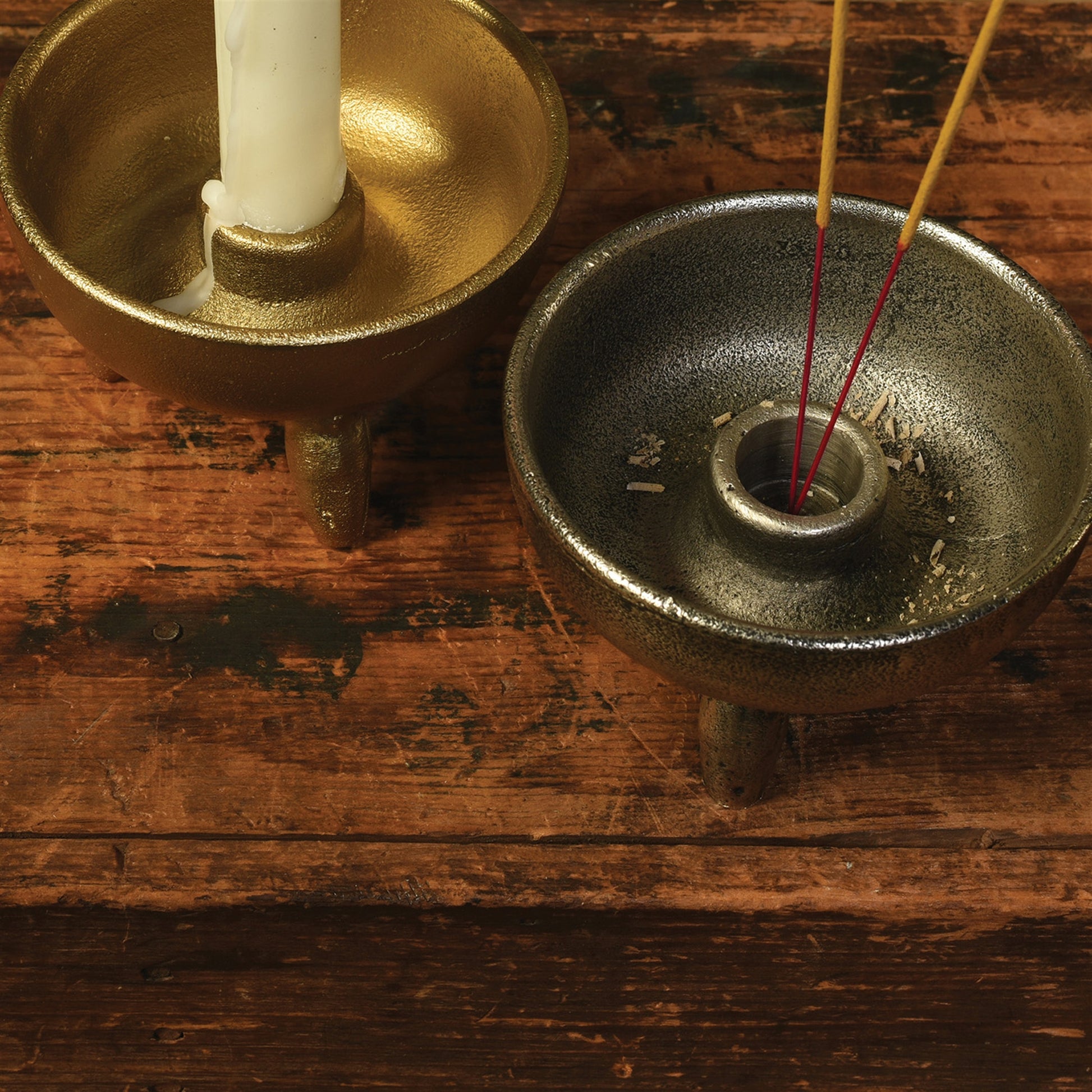 Naomi Taper + Incense Holder — Matte Black — HomArt