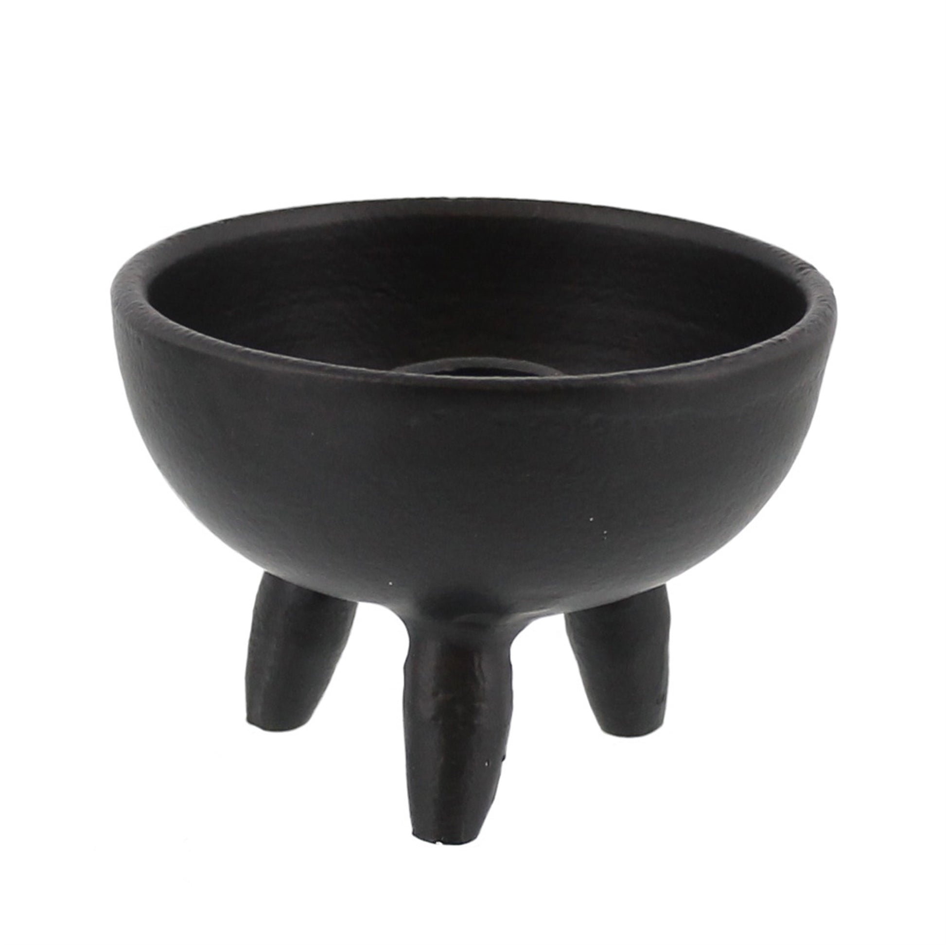Naomi Taper + Incense Holder — Matte Black — HomArt