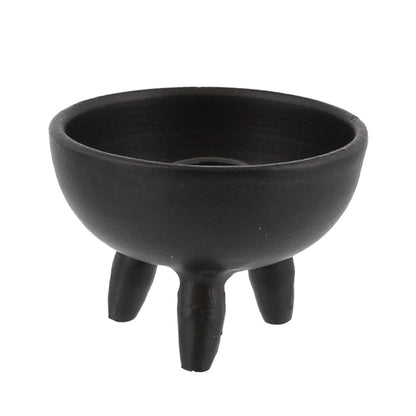 Naomi Taper + Incense Holder — Matte Black — HomArt