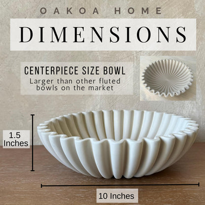 OAKOA Concrete Ruffled Bowl