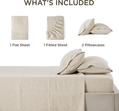 Bedsure Linen Sheet Set