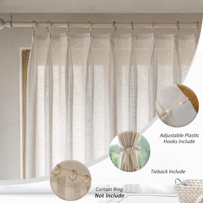 Faux Linen Sheer Curtains