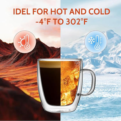 Glass Coffee Mug Set