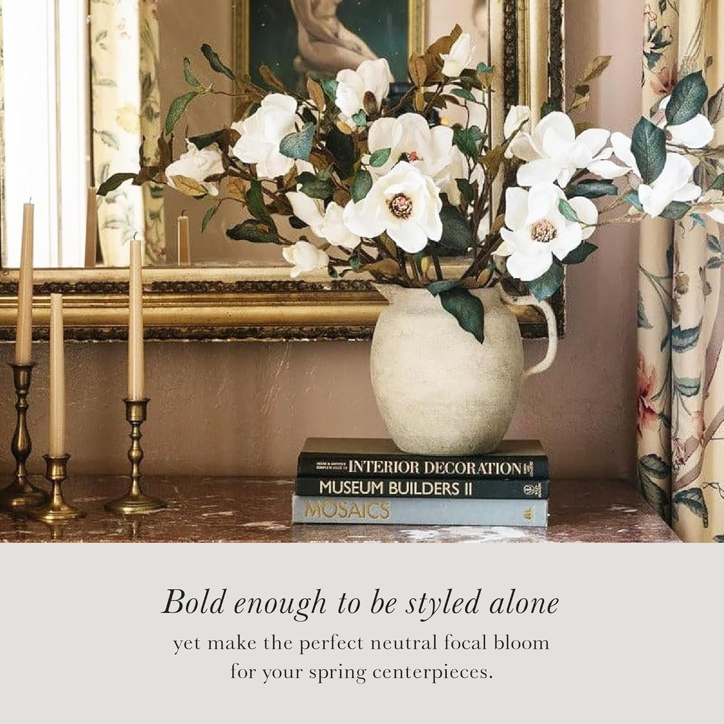 Magnolia Faux Flower Branch
