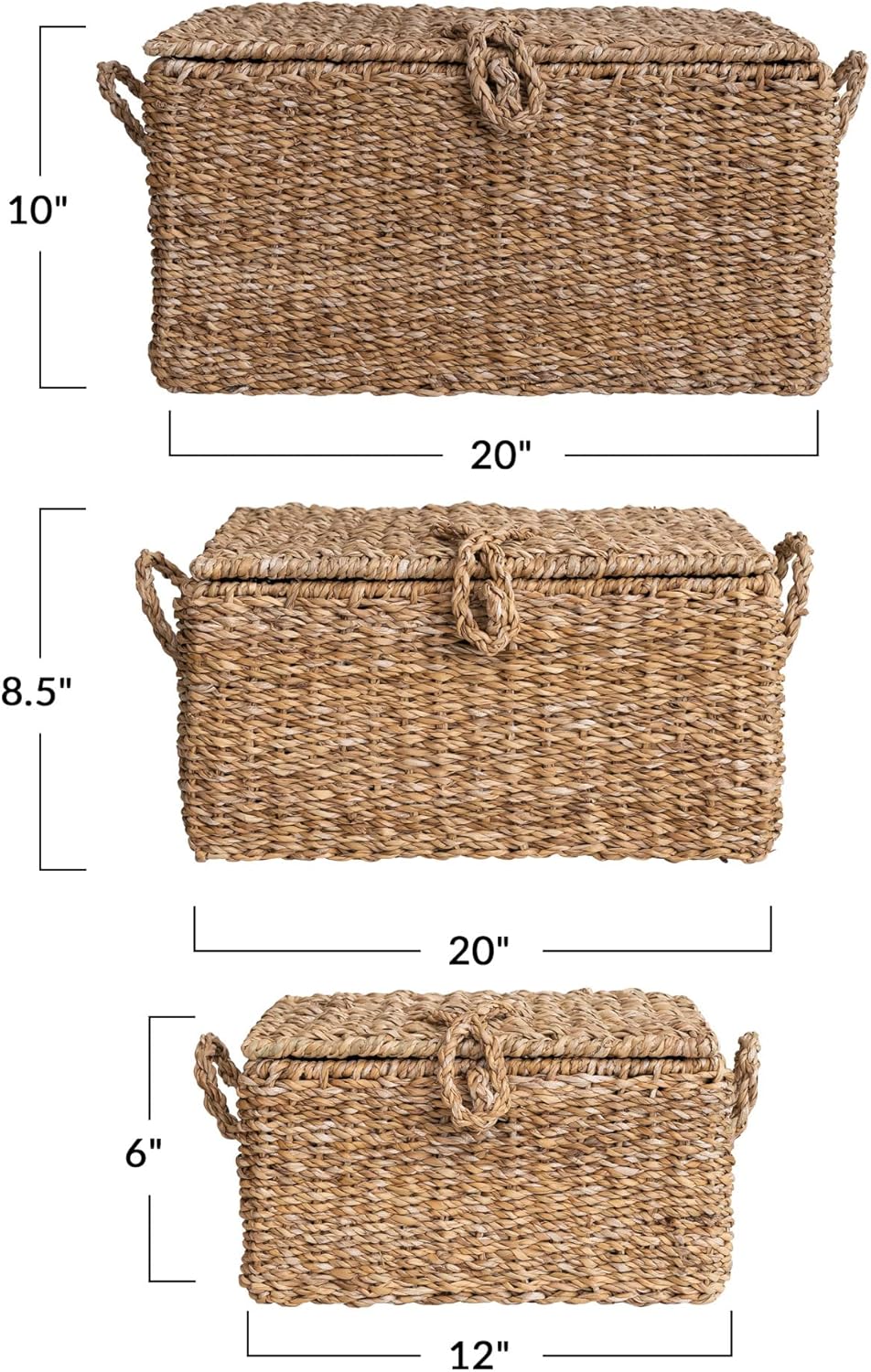Creative Co-Op Woven Storage Trunks