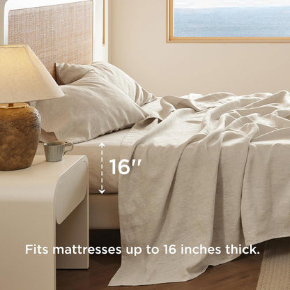 Bedsure Linen Sheet Set