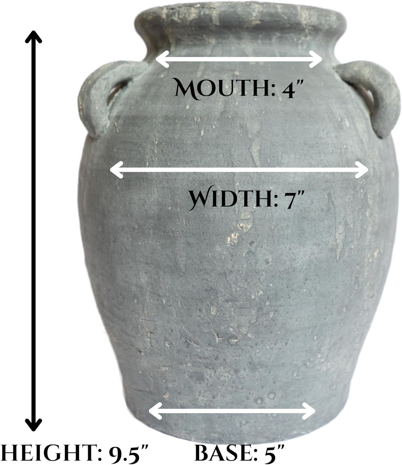Black Terracotta Vintage Vase