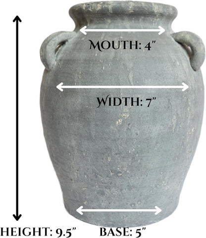 Black Terracotta Vintage Vase