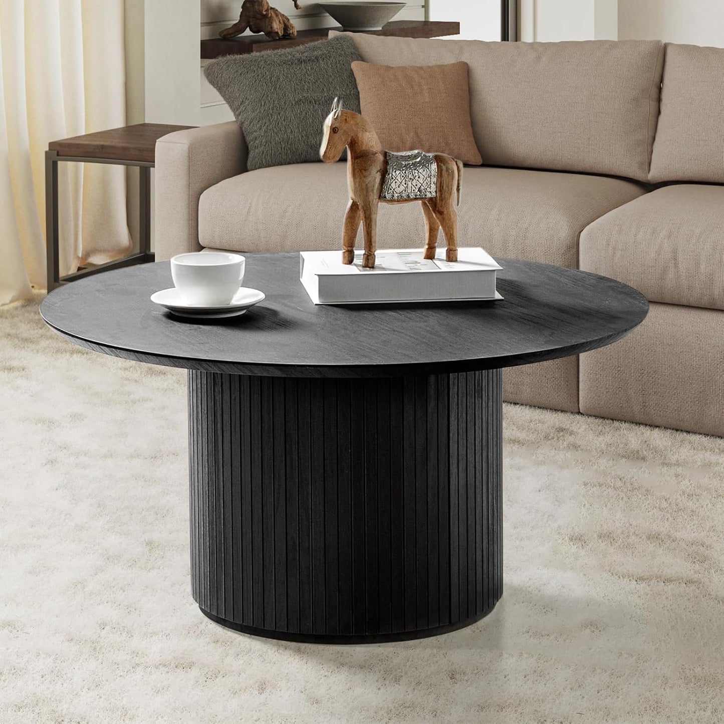Round Wood Coffee Table