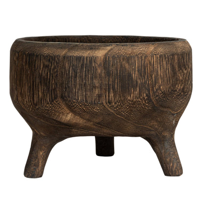 Creative Co-Op Footed Wood Bowl