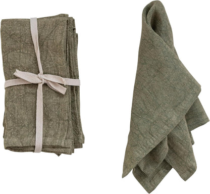 Creative Co-Op  Linen Napkin Set