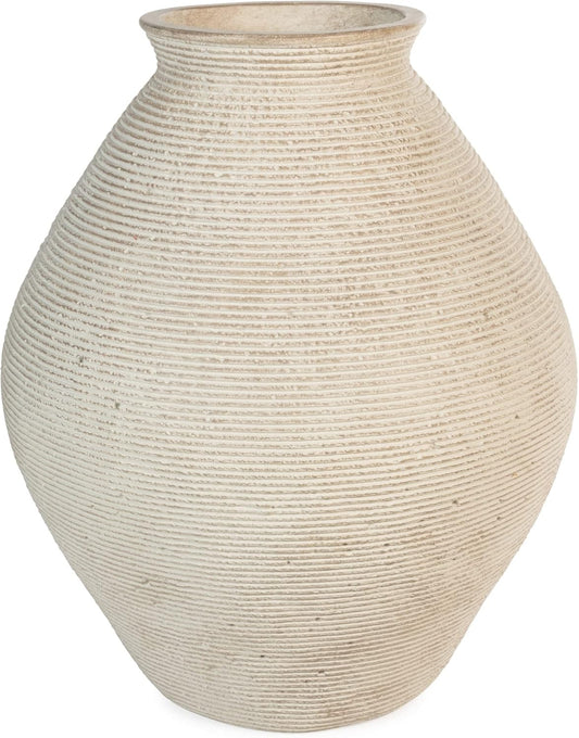Modern Distressed Polyresin Vase