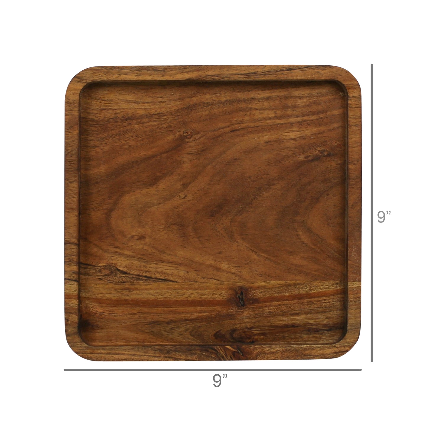 Acacia Wood Square Tray — HomArt