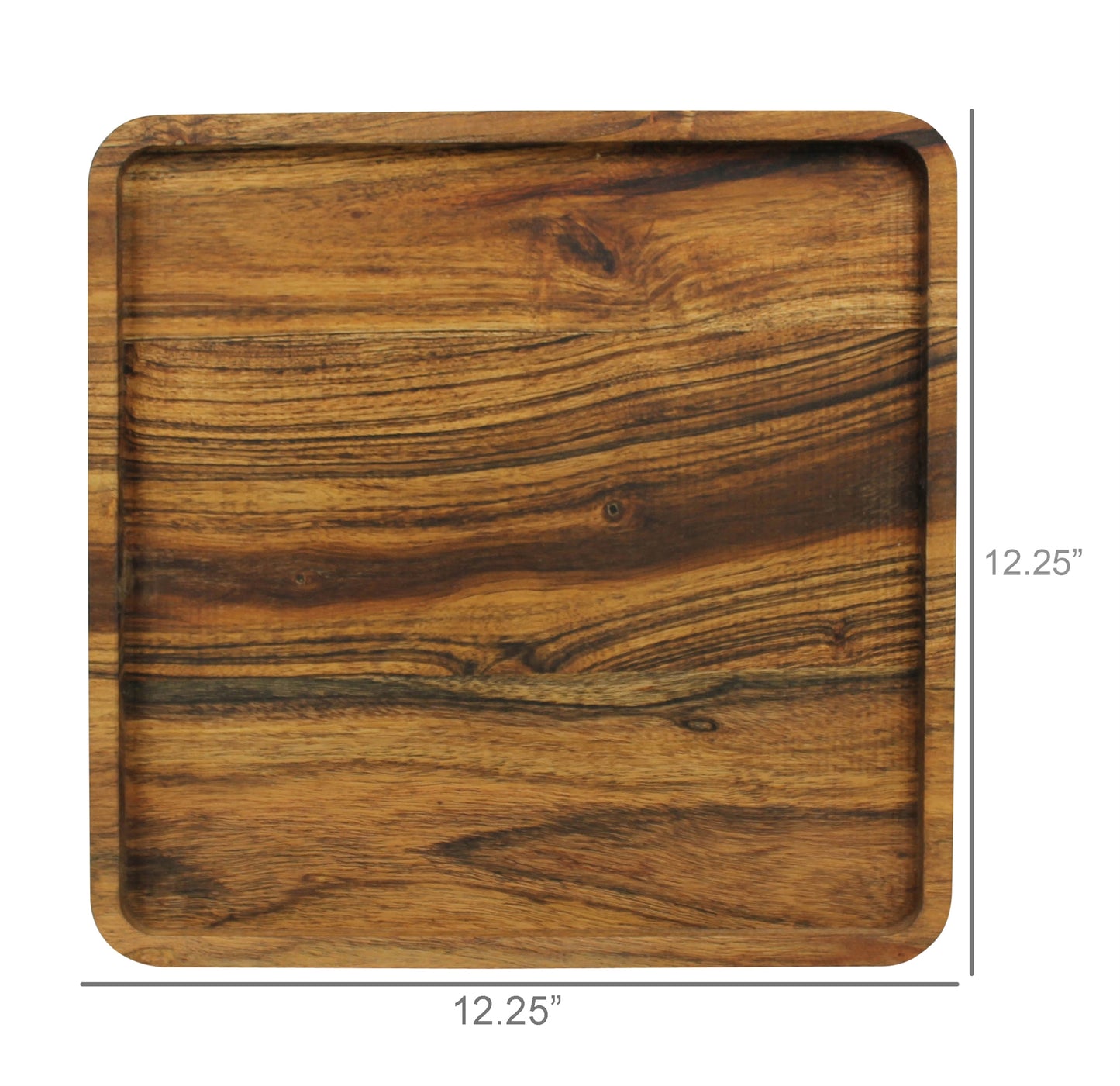 Acacia Wood Square Tray — HomArt