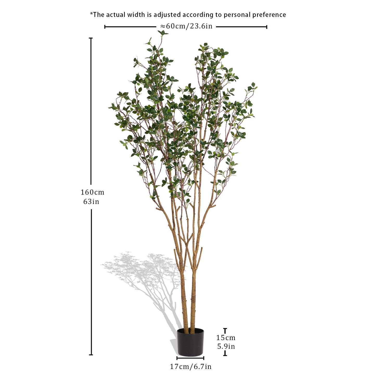 5.2FT Artificial Tree Graceful Evergreen Faux Plant