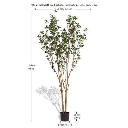 5.2FT Artificial Tree Graceful Evergreen Faux Plant