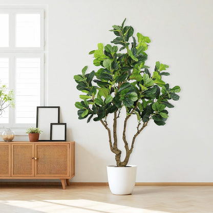 7FT Tall Artificial Banyan Tree Silk Plant – Large Faux Greenery