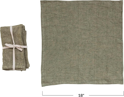 Creative Co-Op  Linen Napkin Set