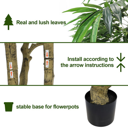 7FT Artificial Willow Tree Indoor Faux Greenery Plant