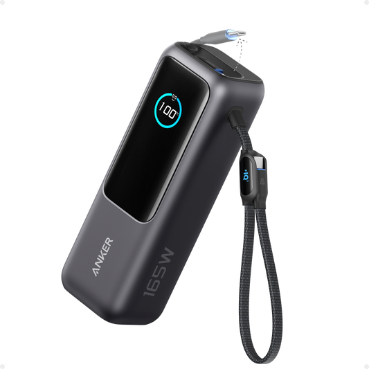 Anker Laptop Power Bank (25K, 165W, Built-In and Retractable Cables)