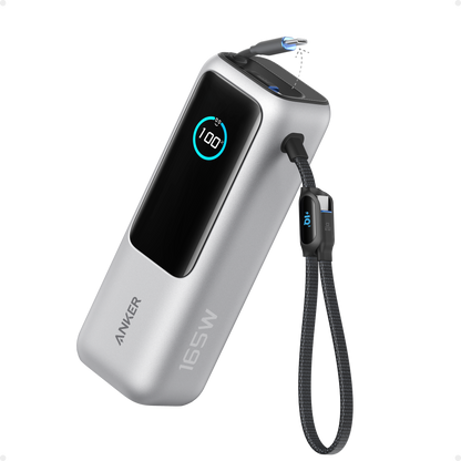 Anker Laptop Power Bank (25K, 165W, Built-In and Retractable Cables)