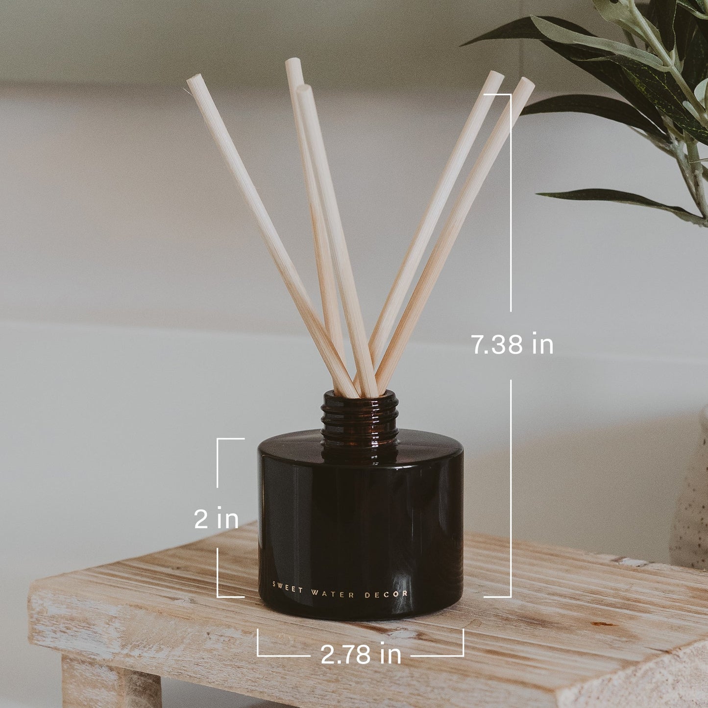 Dimensions of the amber reed diffuser