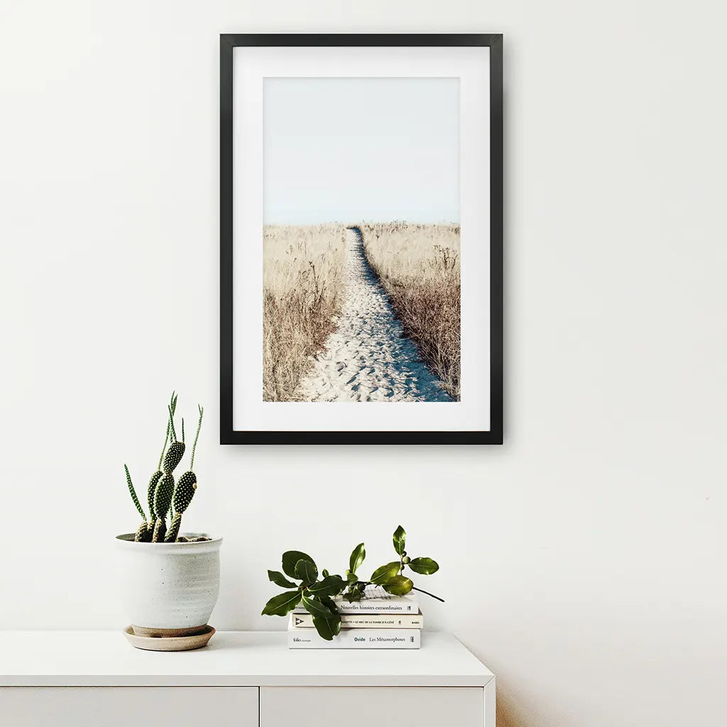Calm Beach Wall Art Print — frame and size preview 5