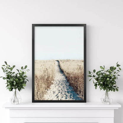 Calm Beach Wall Art Print — frame and size preview 2