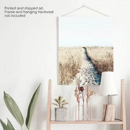 Calm Beach Wall Art Print — frame and size preview 10