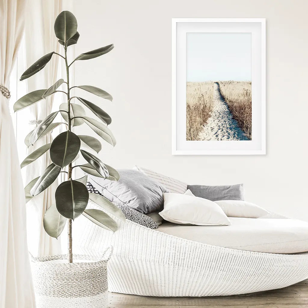 Calm Beach Wall Art Print — frame and size preview 7