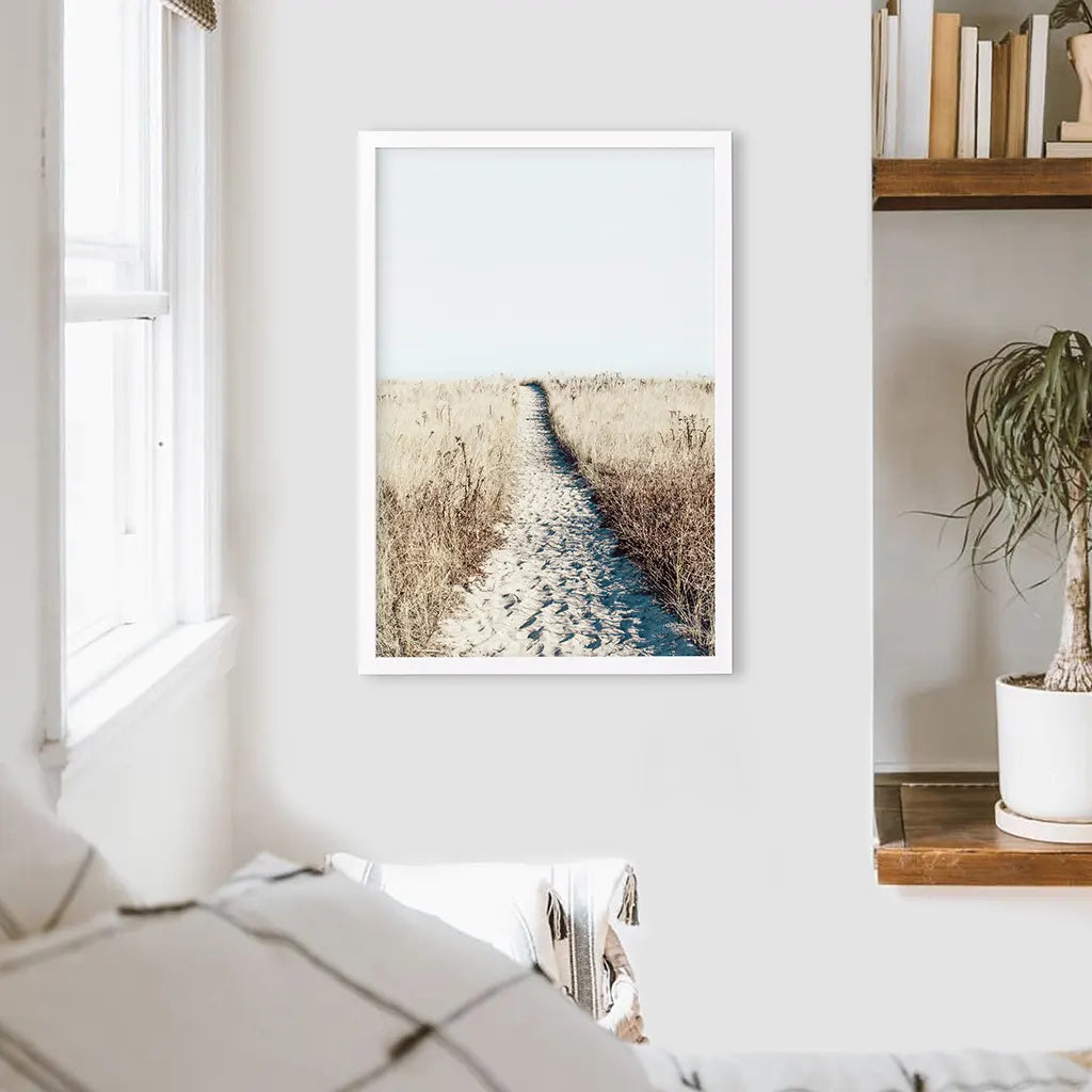 Calm Beach Wall Art Print — frame and size preview 4