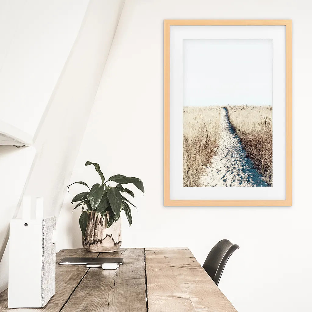 Calm Beach Wall Art Print — frame and size preview 6