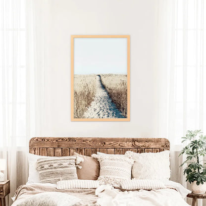 Calm Beach Wall Art Print — frame and size preview 3