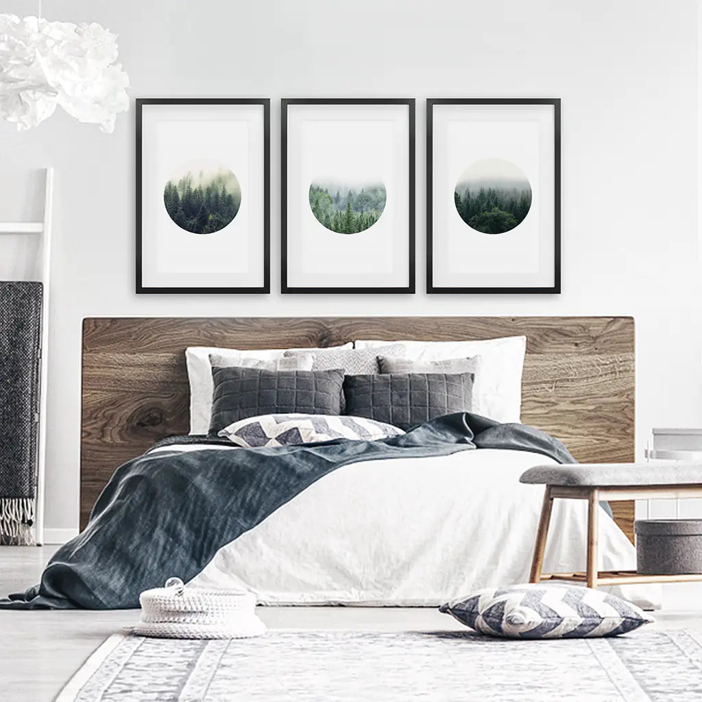 Nordic Forest Circle Set — frame and size preview 2