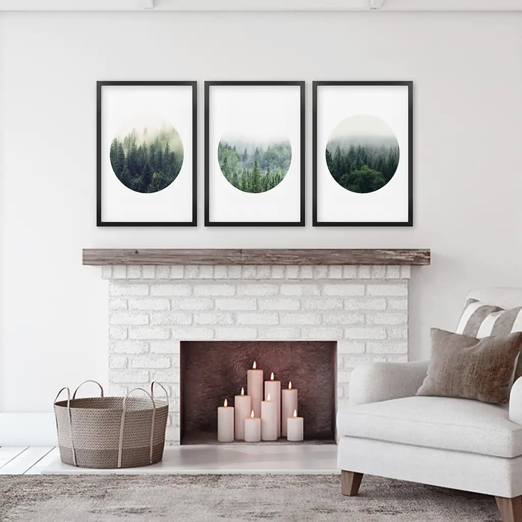 Nordic Forest Circle Set — frame and size preview 5