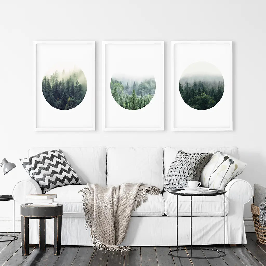 Nordic Forest Circle Set — frame and size preview 4