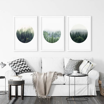 Nordic Forest Circle Set — frame and size preview 4
