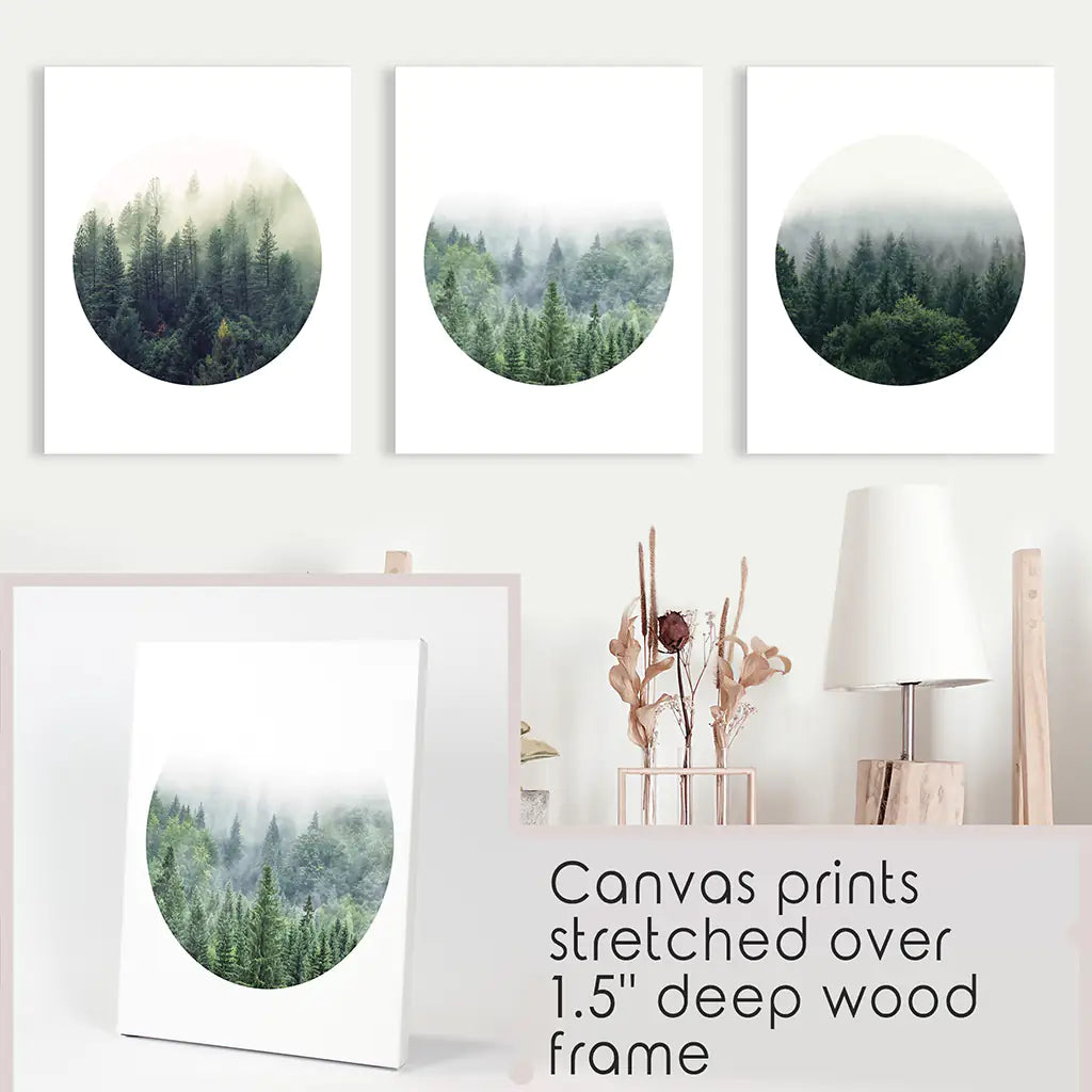Nordic Forest Circle Set — frame and size preview 9