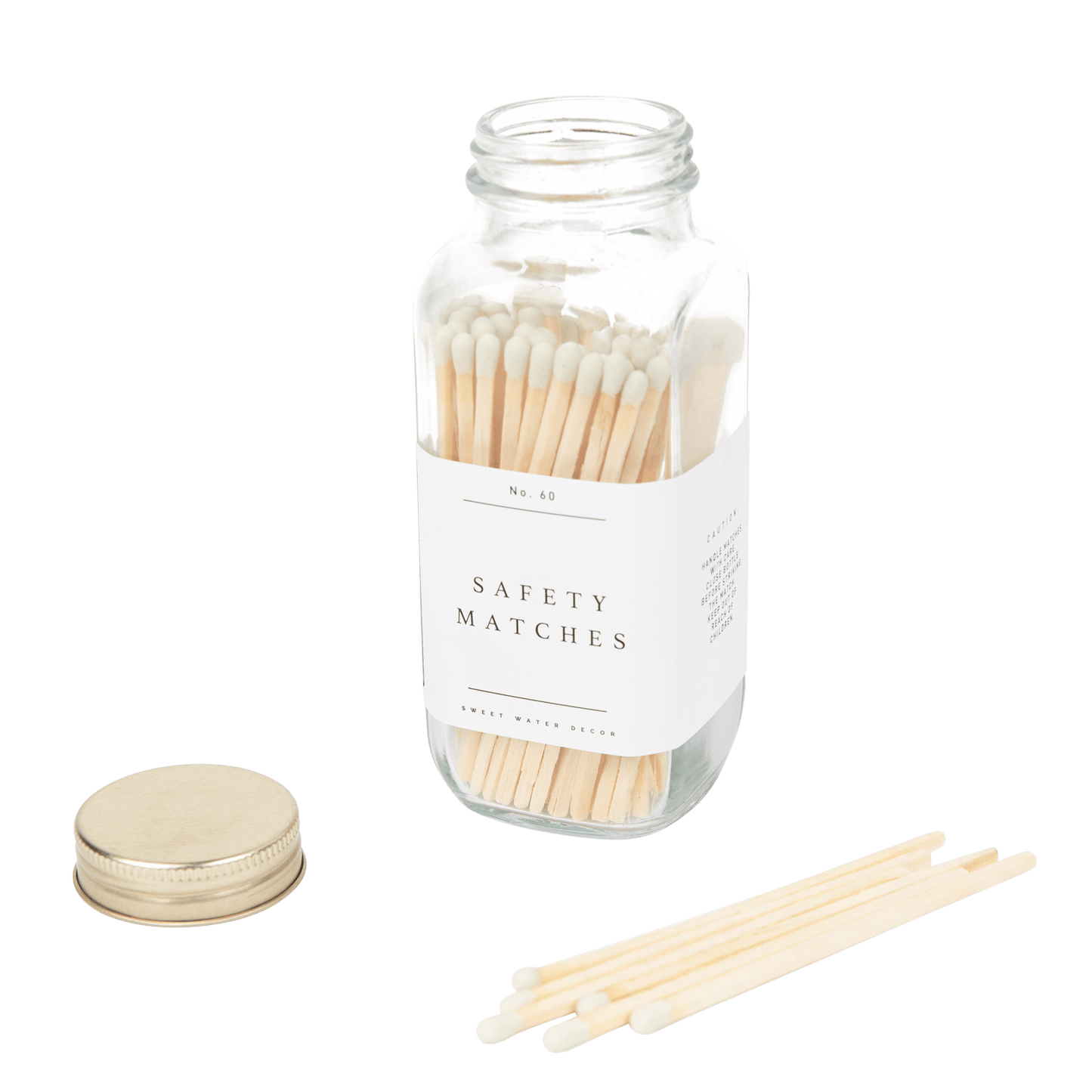 White Tip Safety Matches - 60 Count, 3.75"