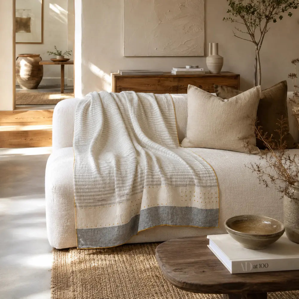 Ivory Throw Blanket