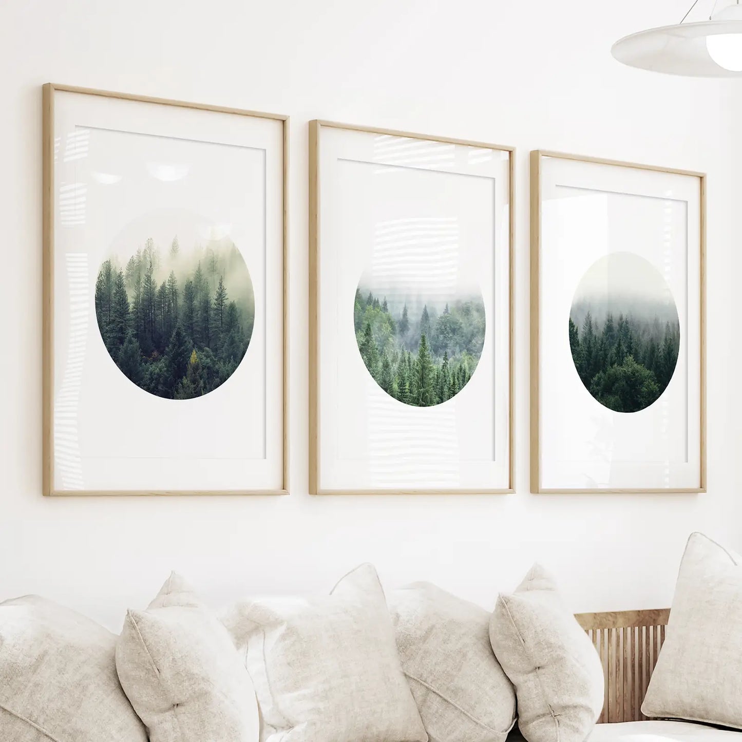 Nordic Forest Circle Set — frame and size preview 3