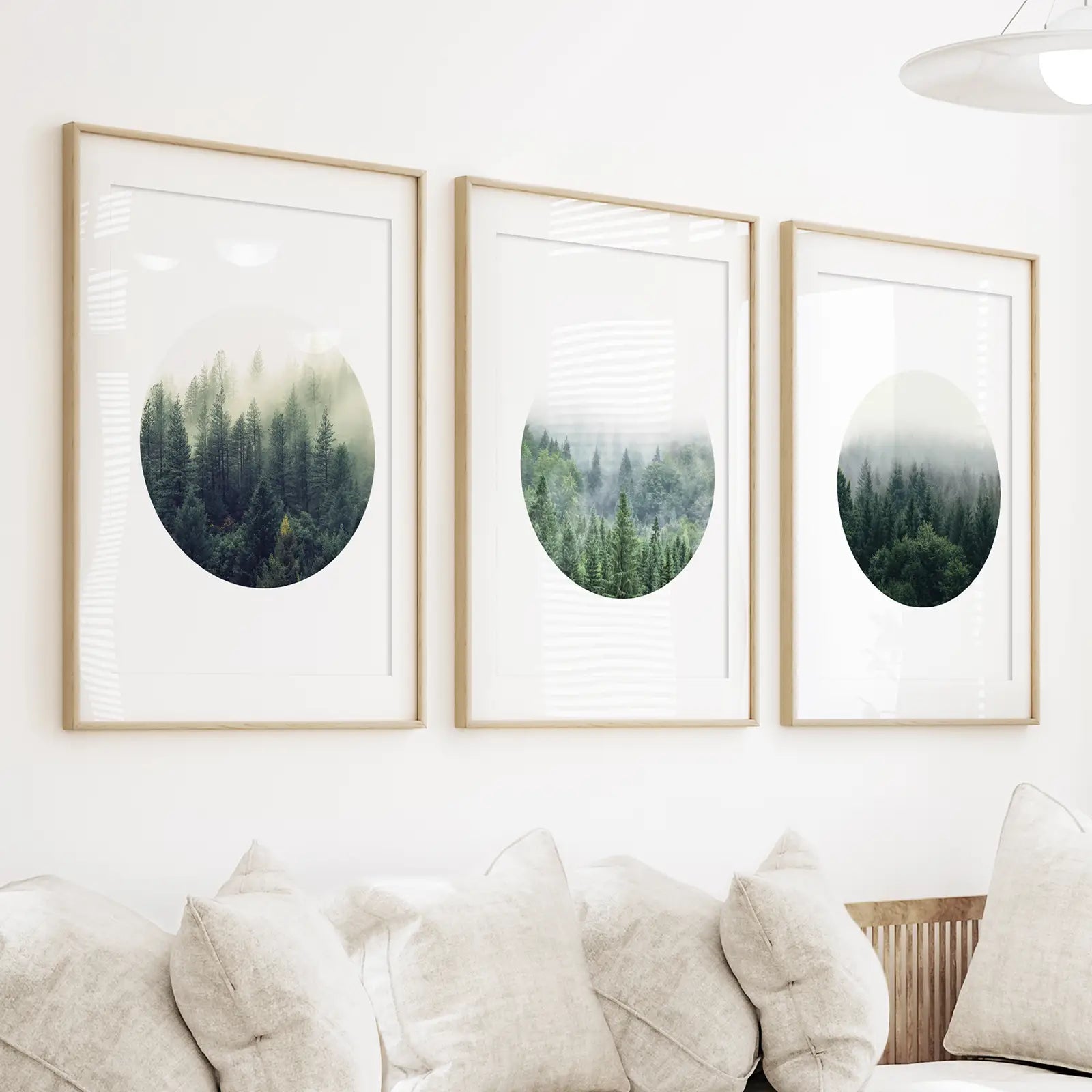Nordic Forest Circle Set — frame and size preview 3